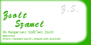 zsolt szamel business card